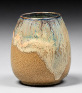 FULPER POTTERY CARAMEL DRIP OV