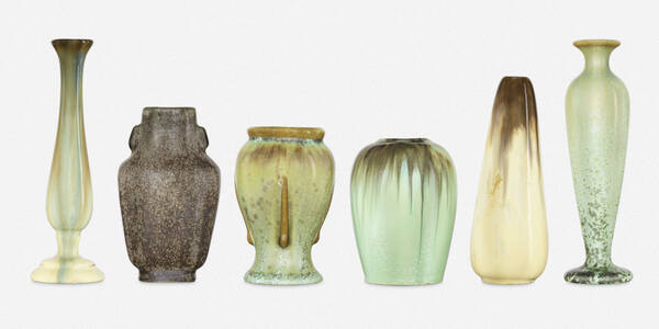 Fulper Pottery. collection of six