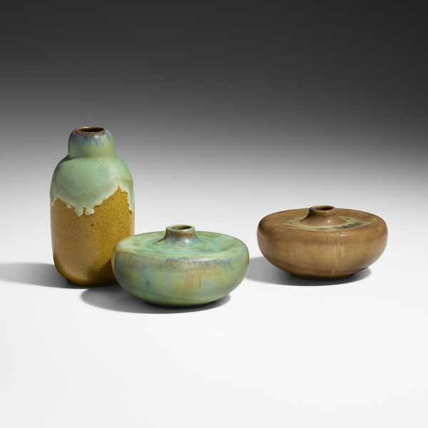 Fulper Pottery. Collection of three