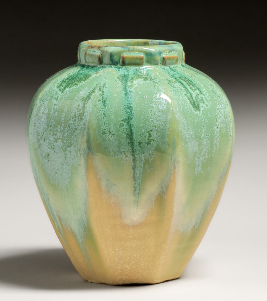 FULPER POTTERY EIGHT-SIDED CUCUMBER