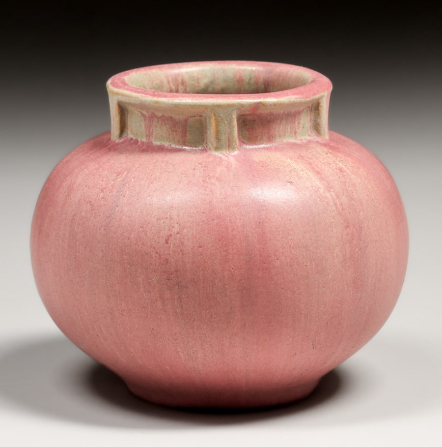 FULPER POTTERY MATTE PINK SPHERICAL