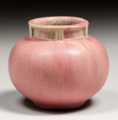 FULPER POTTERY MATTE PINK SPHE