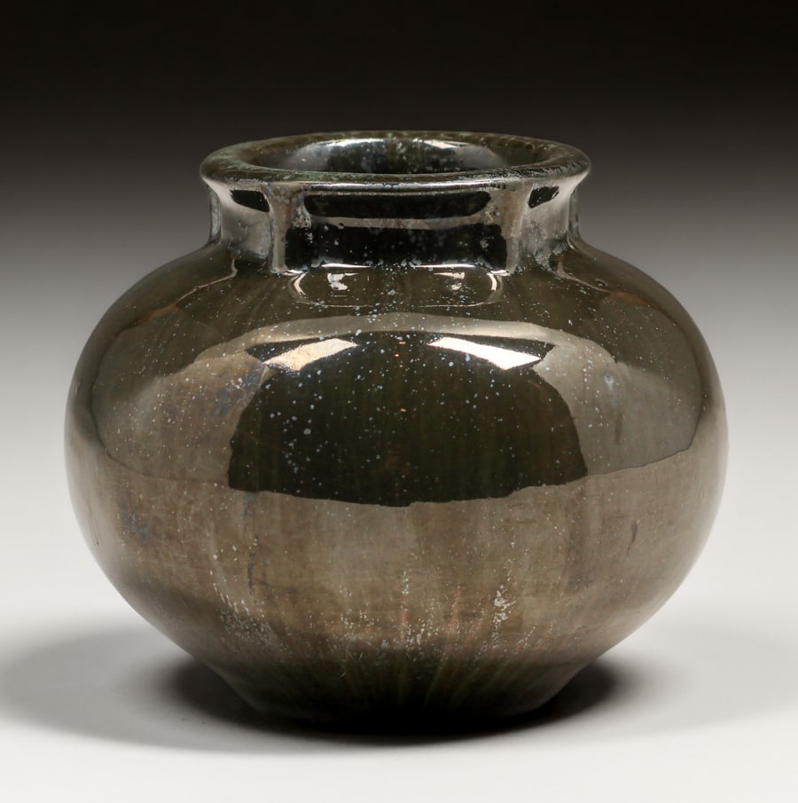 FULPER POTTERY MIRROR BLACK