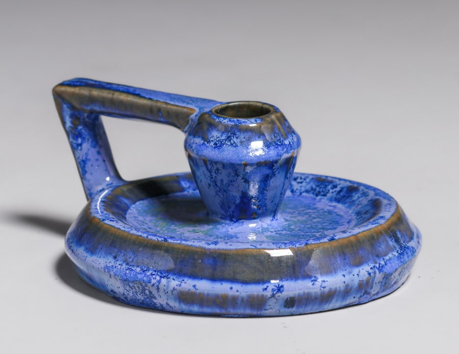 FULPER POTTERY ONE-HANDLED BLUE