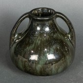 FULPER POTTERY VASE WITH BLACK