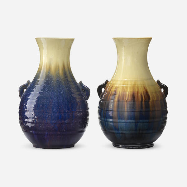 Fulper Pottery. Vases, set of
