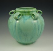 FULPER RING HANDLE GREEN CRYST
