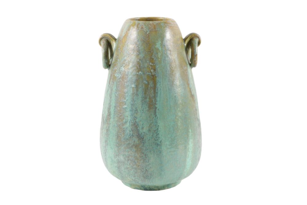 FULPER RING HANDLED JAR, 12 1/2”