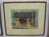 Fumio Kitaoka Woodblock ''Fish