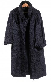 FUR COAT Black Persian Lamb, 3