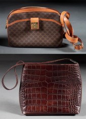 Furla brown alligator patterne