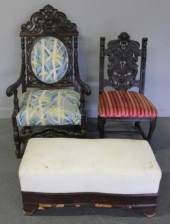 Furniture Lot Including a Carv