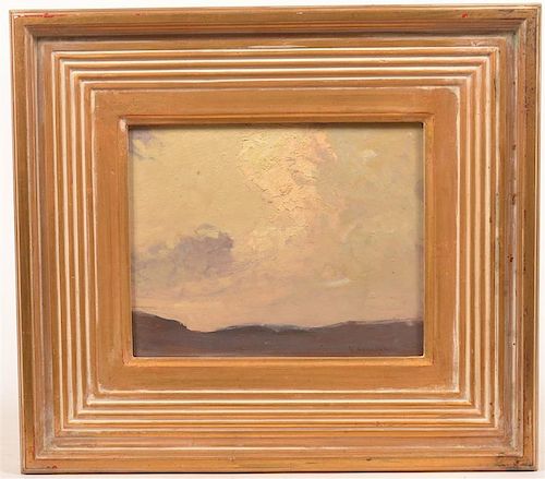 G. AMES ALDRICH OIL ON BOARD
