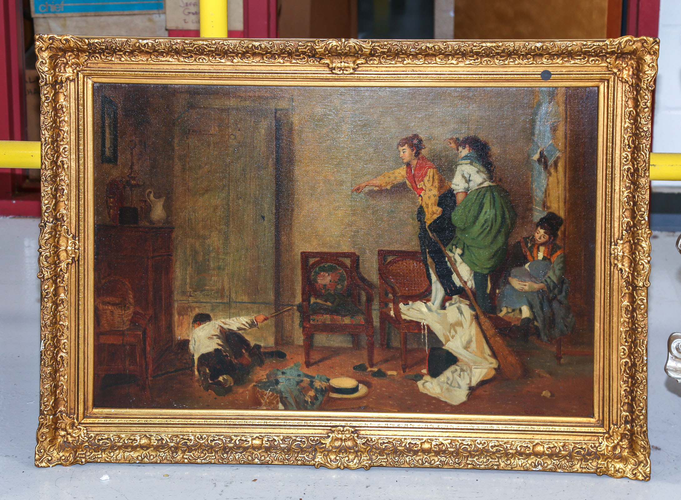 G. GALEONI. "MOUSE HUNT," OIL