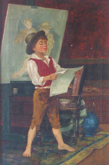 G* HECHT "  american 19th c.  oil