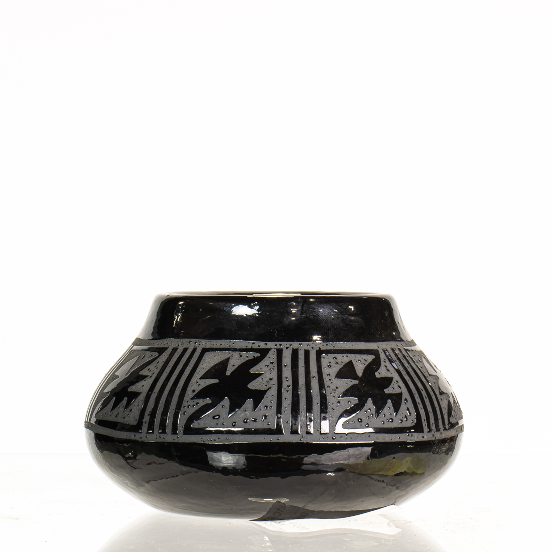 G MARTINEZ, BLACKWARE VASE 3"H X
