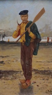 G. PRIOR, 20TH CENTURY, MAN WI