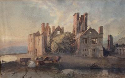 G Shepherd/Cattle Watering beside a