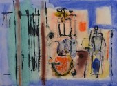 G. WIEDEMANN ABSTRACT WATERCOL