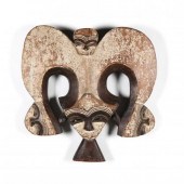 GABON, KWELE MASK WITH FOUR FA