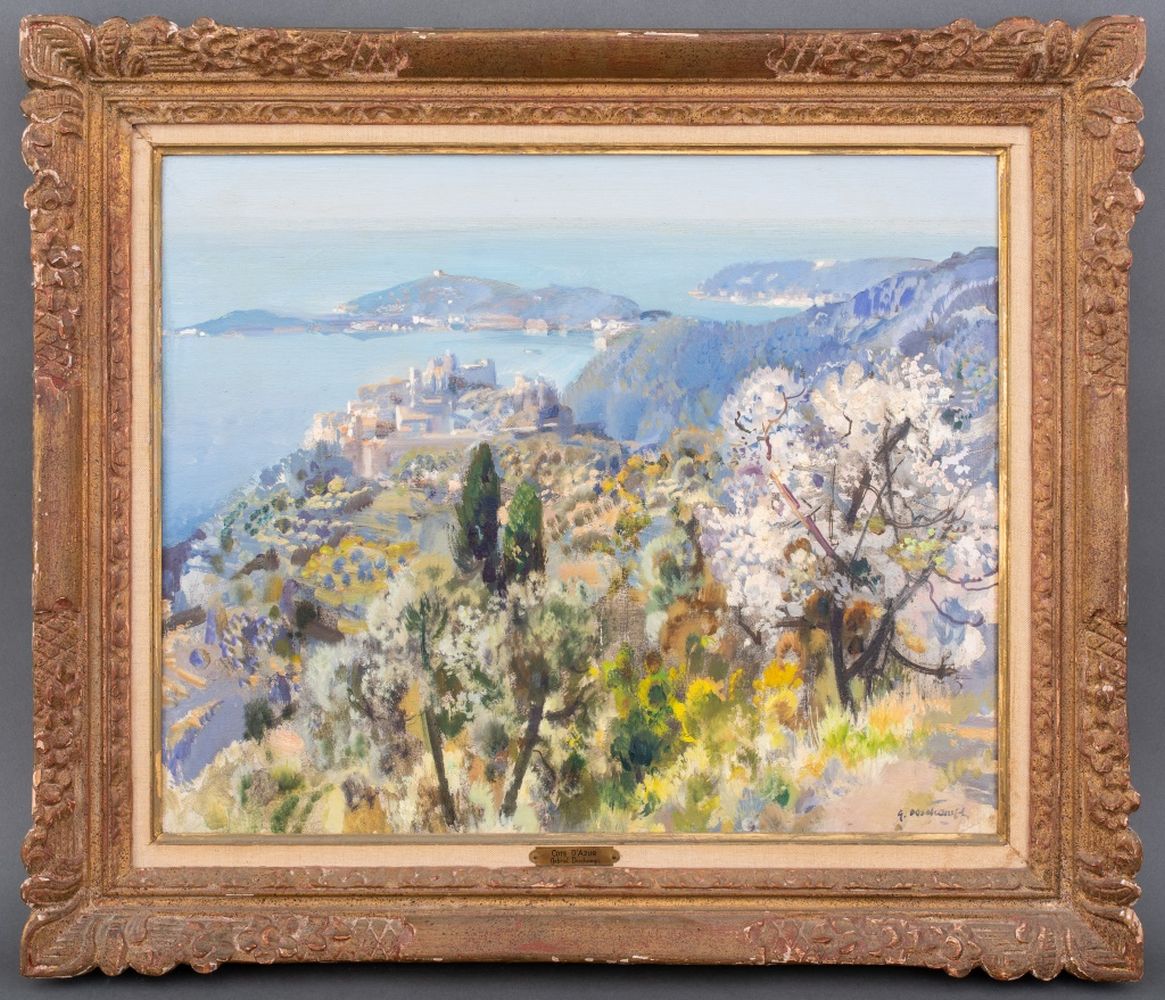 GABRIEL DESCHAMPS "COTE D'AZUR" OIL