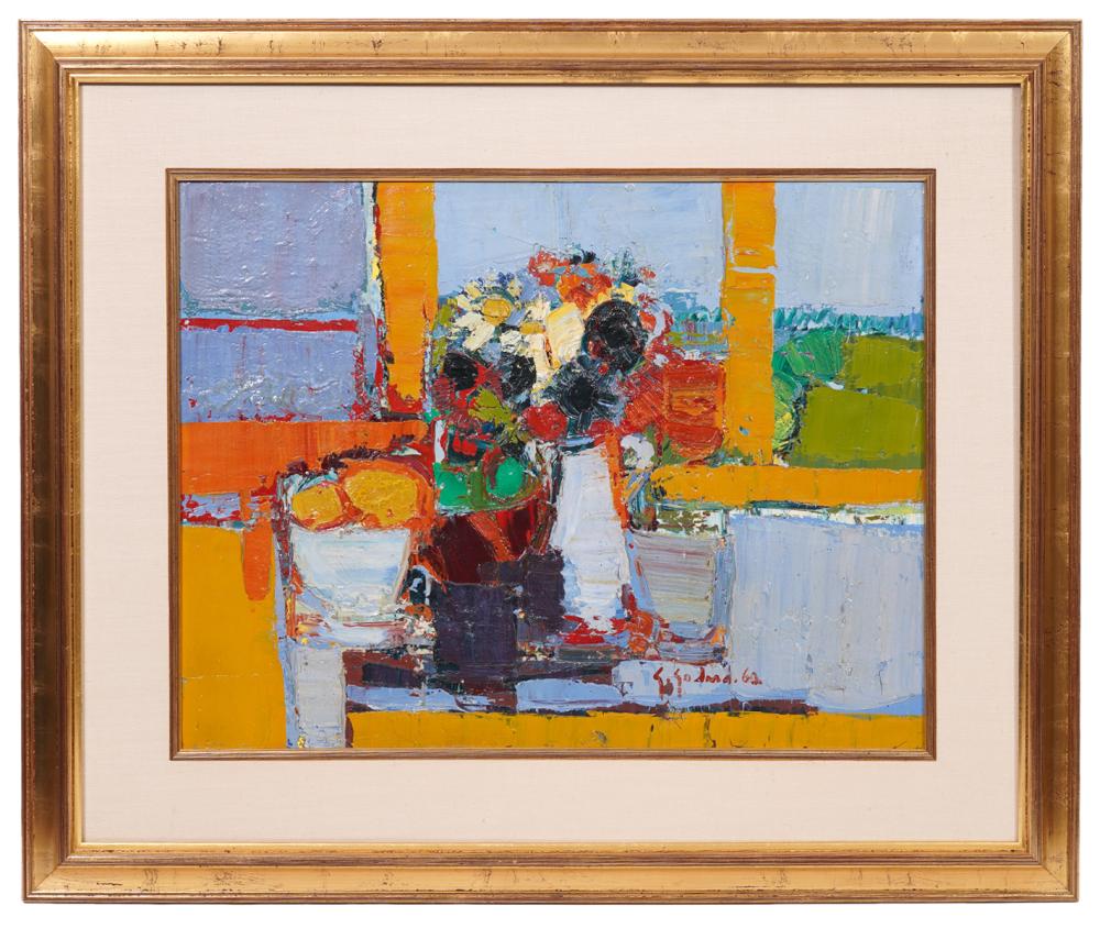 GABRIEL GODARD STILL LIFE OIL