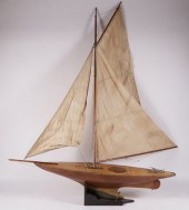 GAFF RIGGED POND BOAT, 19TH CE