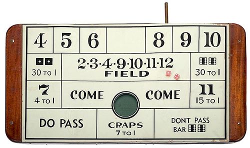 GAFFED TABLETOP DICE GAME.Gaffed