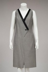 Galanos gray sleeveless shift