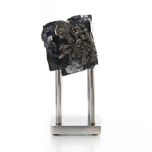 GALENA SILVERY CRYSTAL WITH BASE,