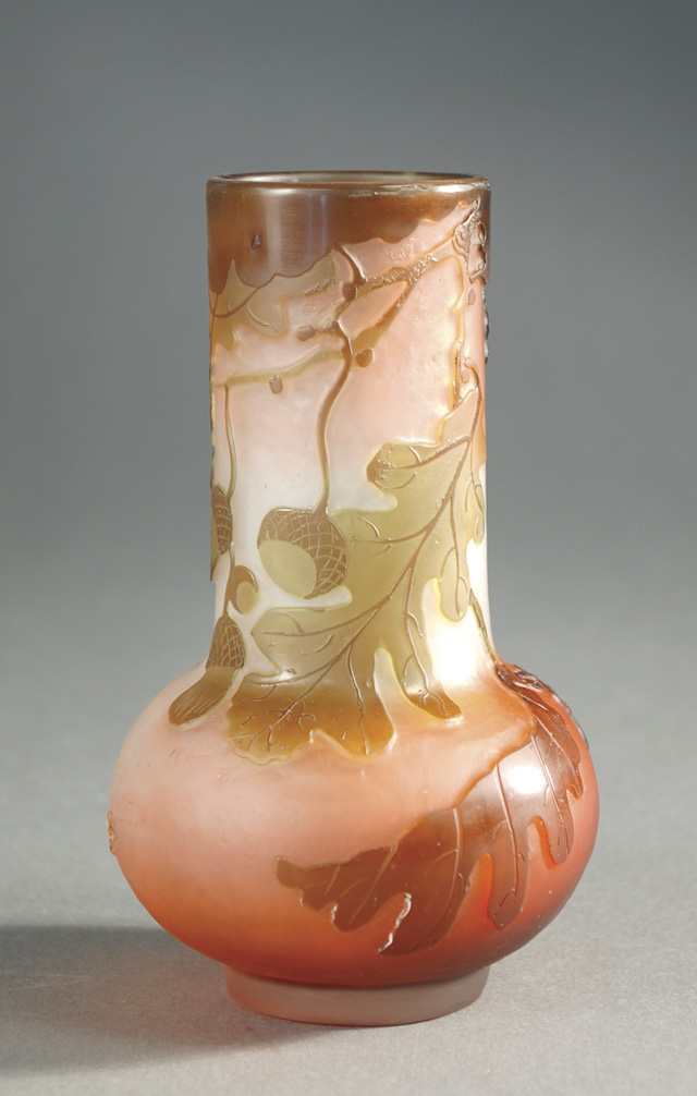 GALLE ART GLASS CAMEO VASE c.