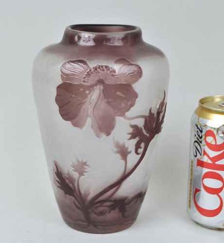 GALLE ART GLASS VASE WITH