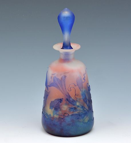 GALLE BLUE CAMEO GLASS PERFUME