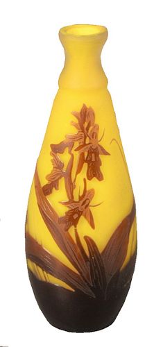 GALLE CAMEO ART GLASS CABINET VASE,