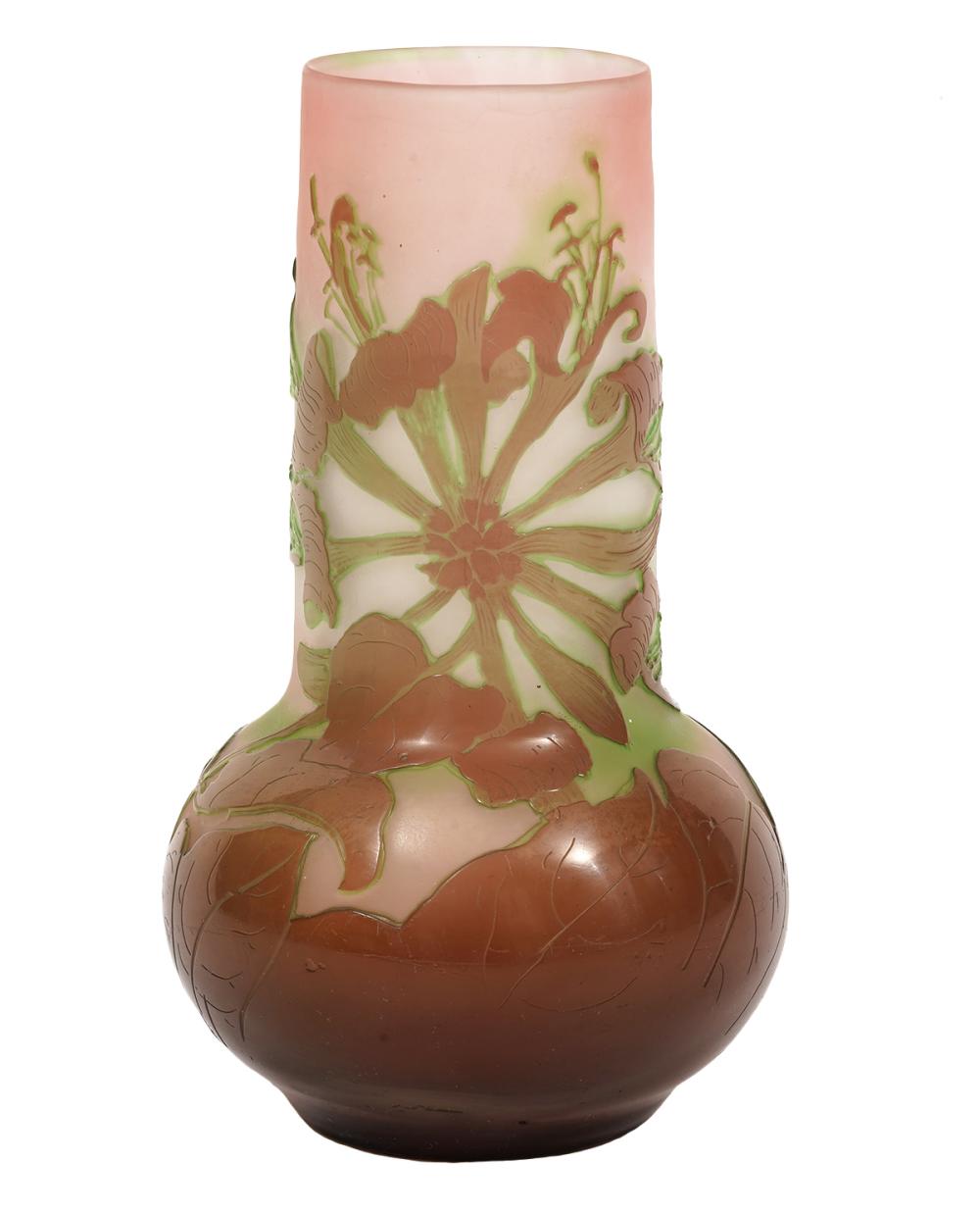 GALLE CAMEO ART GLASS VASESigned