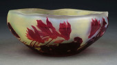 GALLE CAMEO CUT CYCLAMEN GLASS
