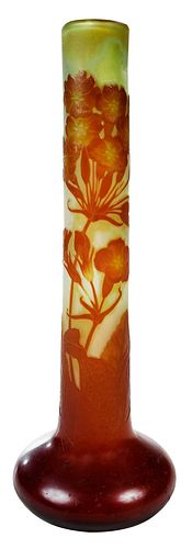 GALLE CAMEO CUT GLASS VASEFrench,