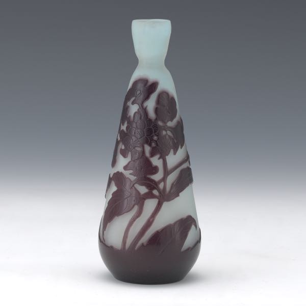 GALLE CAMEO CUT VASE 6 ½"  x 2