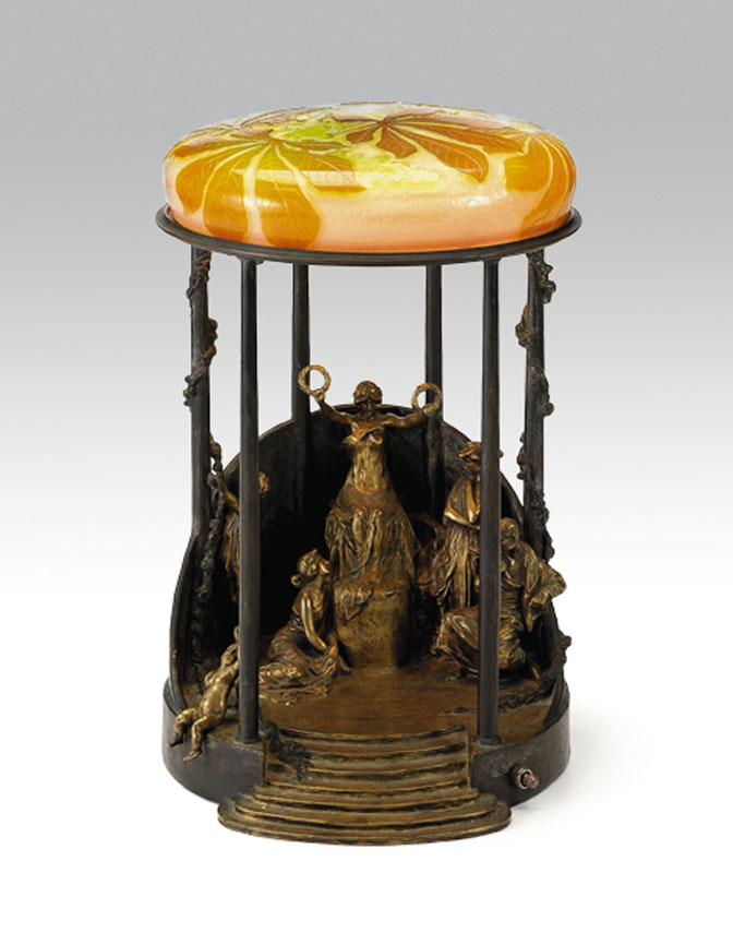 Galle cameo glass & Austrian bronze