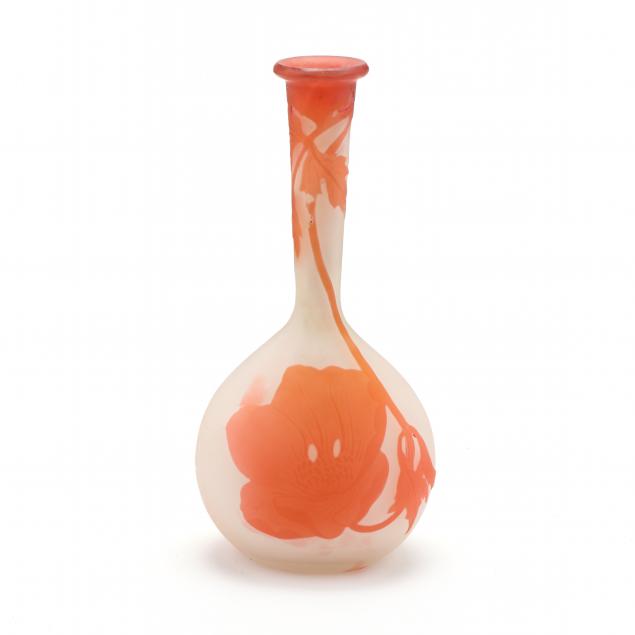 GALLE, CAMEO GLASS CABINET VASE