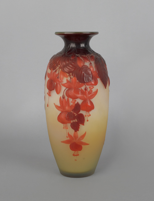 Galle cameo glass vase 11 1/2" h.