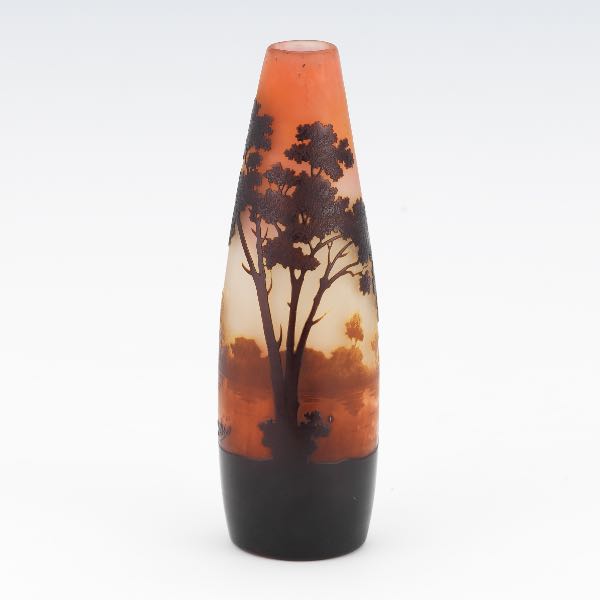 GALLE CAMEO GLASS VASE 7" Cameo cut