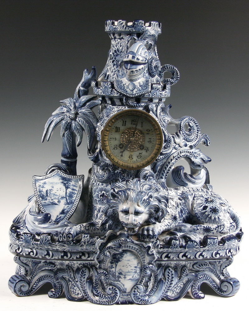 GALLE DELFT CLOCK - Monumental