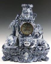GALLE DELFT CLOCK - Monumental