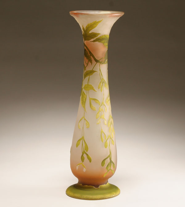 Galle French cameo art glass vase