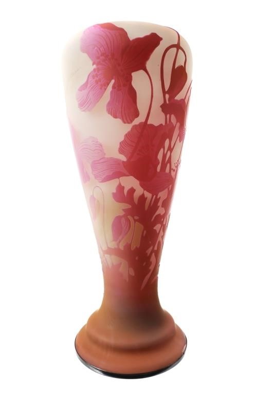 GALLE, PAVOT CASED GLASS