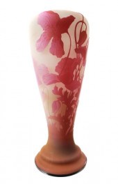 GALLE, PAVOT CASED GLASS VASEC