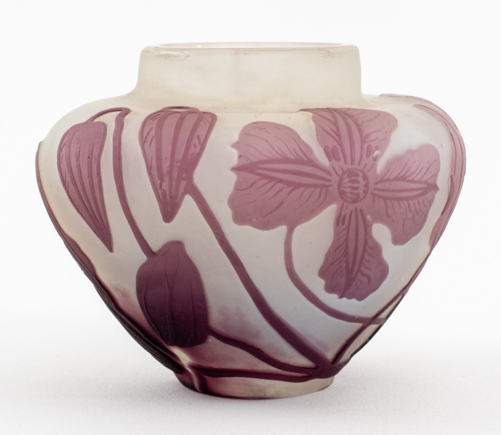 GALLE PURPLE CUT TO FROSTED GLASS