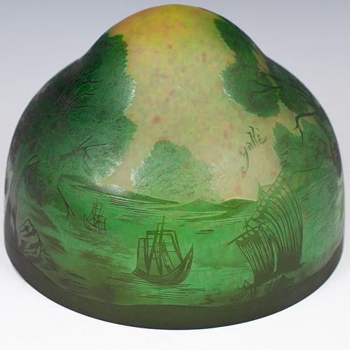 GALLE STYLE GLASS LAMP
