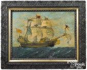 GALLEON SHIP PORTRAIT PAINTED